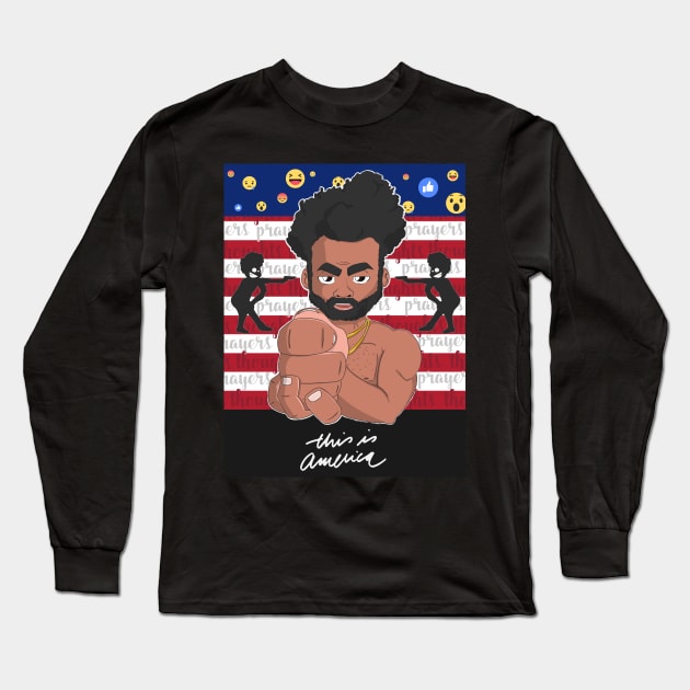 This is America Long Sleeve T-Shirt by ADove11